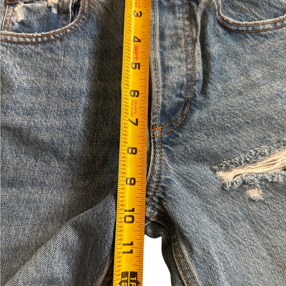 Boyish Billy High Rise Skinny Jeans Size 23 Rigid Button fly Medium Wash Raw Hem - Picture 7 of 13